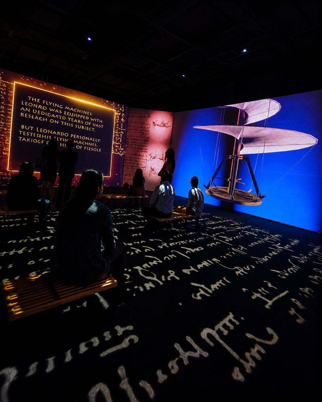 Da Vinci Experience, immersive exhibition in Sala Kuélap, Ministry of Culture